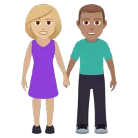 a man and a woman are holding hands in a cartoon