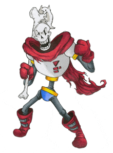 a drawing of papyrus holding a cat on his head