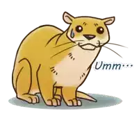 a cartoon drawing of a cat with the word umm on the bottom