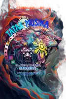 a colorful painting of a lion with the words " tatang musika " on it