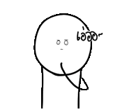 a black and white drawing of a stick figure with a smiley face .