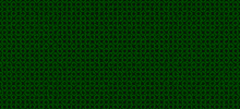 a green and black geometric pattern with circles on a black background .