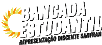 a logo for banda estudantil with a sun in the background