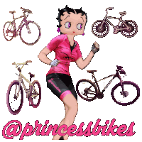 a princess bikes ad with a betty boop character