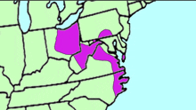 a map of the united states with a purple outline