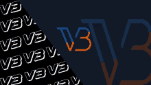 a black background with the letters v3 written on it