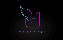 the letter h has wings on it and the word official below it