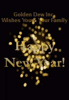 a golden dew inc. wishes you and your family a happy new year