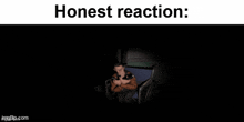 a man in a wheelchair with the words " honest reaction " written above him