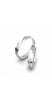 a pair of wedding rings on a white background .