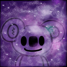 a drawing of a koala bear in a galaxy