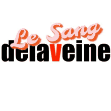 a logo for le sang de la veine with a red heart