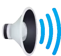 a cartoon illustration of a megaphone with a blue wave coming out of it