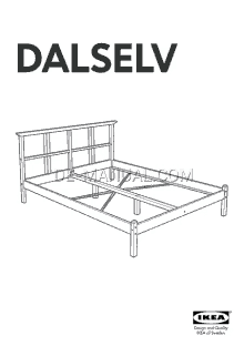 a drawing of a bed frame with the word dalselv on it