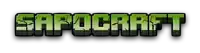 a logo for sapocraft that looks like a minecraft logo