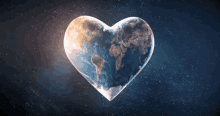 the earth is shaped like a heart in the space