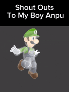 a picture of a cartoon character with the words " shout outs to my boy anpu "