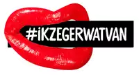 a picture of a woman 's lips with the words #ikzegerwatvan below it