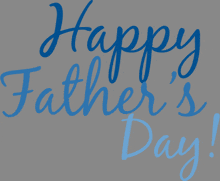 happy father 's day is written in blue on a white background