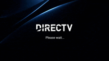 a black background with the word directv in white letters