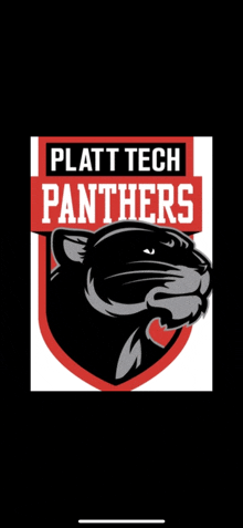 a logo for platt tech panthers with a panther on it