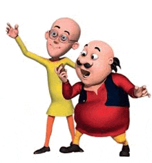 a couple of cartoon characters are standing next to each other on a white background .