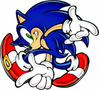 a cartoon of sonic the hedgehog giving a thumbs up sign