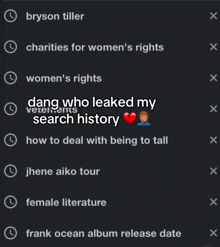 a screenshot of a google search for bryson tiller and others