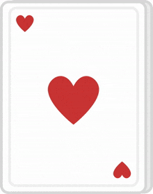 playing card with a red heart on it