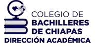 a logo for colegio de bachilleres de chiapas shows a stack of books