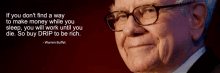 a picture of warren buffet with a quote from him