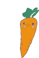 a cartoon drawing of a carrot with a face