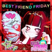 a picture of a mummy and a girl with the words best friend friday