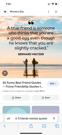 a quote from bernard meltzer is displayed on a phone