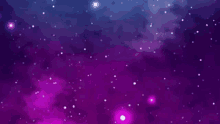 a purple and blue galaxy with lots of stars and clouds