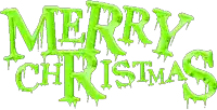 the word merry christmas is written in green