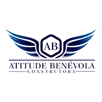 a logo for attitude benevola construtora with wings