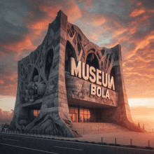 a building with a sign that says museum bola on it