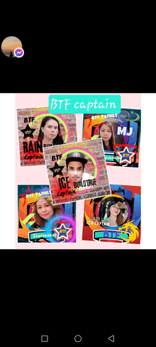 a collage of images with the words bff captain on the top