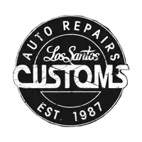 a logo for auto repairs los santos customs that was established in 1981