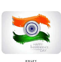 a greeting card for happy independence day with an indian flag