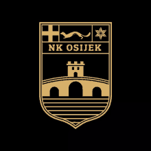 a logo for nk osijek shows a bridge and a tower