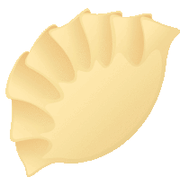 a close up of a piece of pasta on a white surface