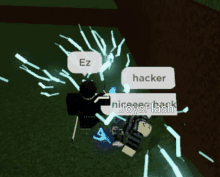 a screenshot of a video game that says ez hacker