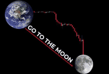 a graph showing the price of bitcoin going to the moon .