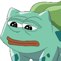 a cartoon of a frog with a sad face