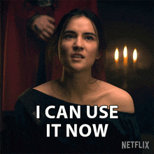 a woman says i can use it now on a netflix ad