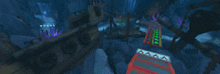 a computer generated image of an underwater scene with a red box that says ' aaa ' on it