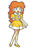 a cartoon drawing of daisy from mario bros