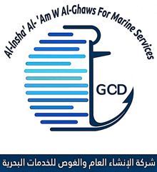 the logo for al-lasha al-am w al-chaws for marine services